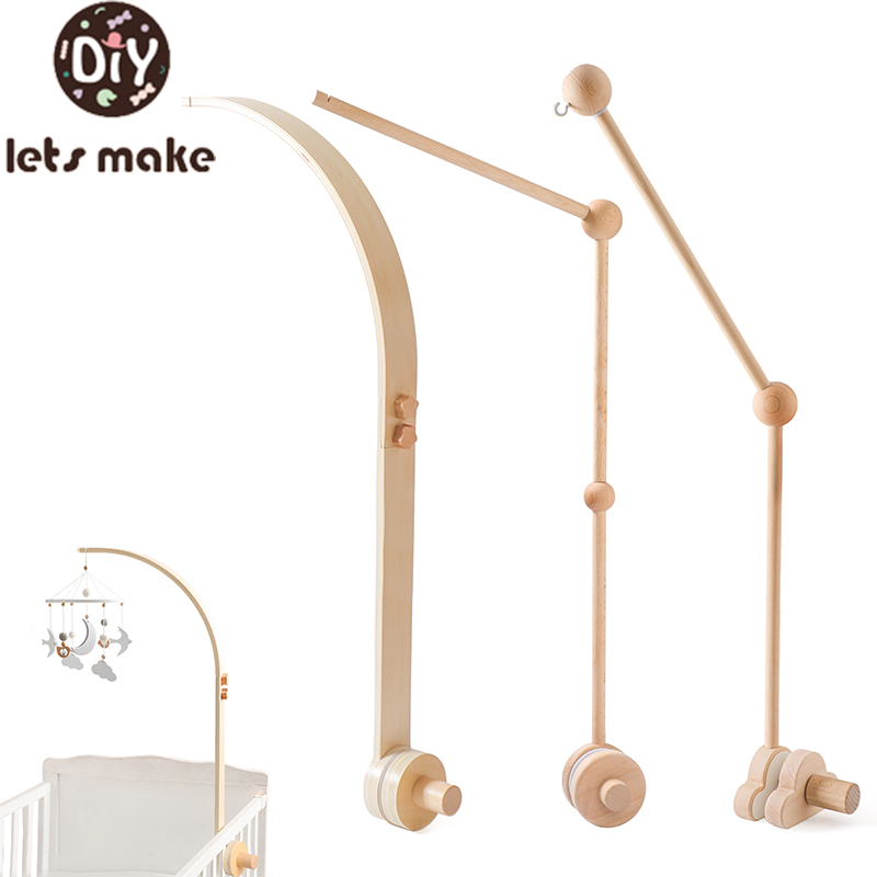 Baby Rattle Toy Set - Braket bel tempat tidur kayu bayi,