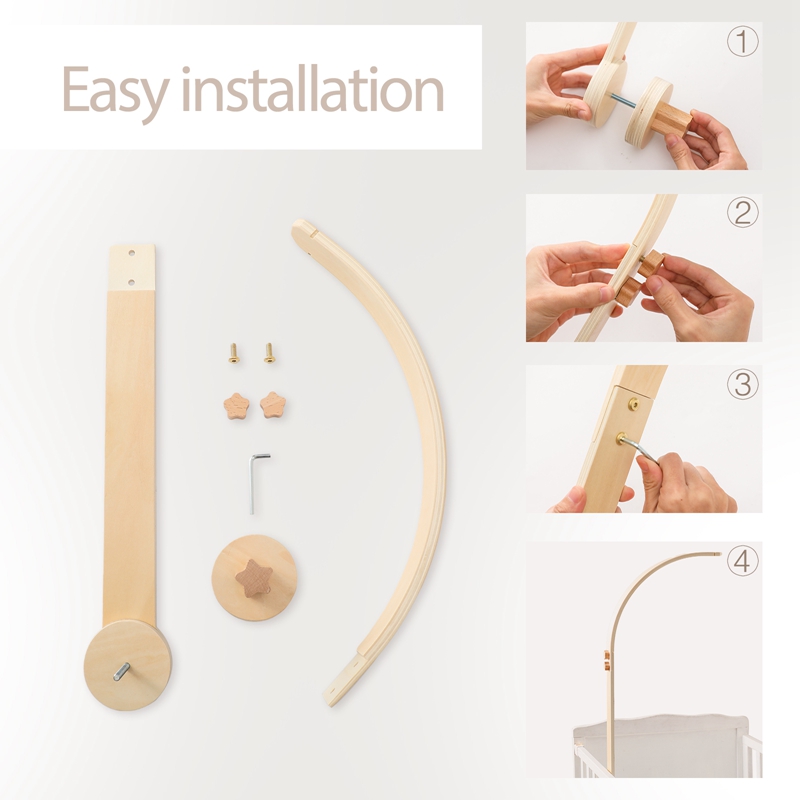 Braket bel tempat tidur kayu b - Baby Rattle Toy Set ulasan dan harga