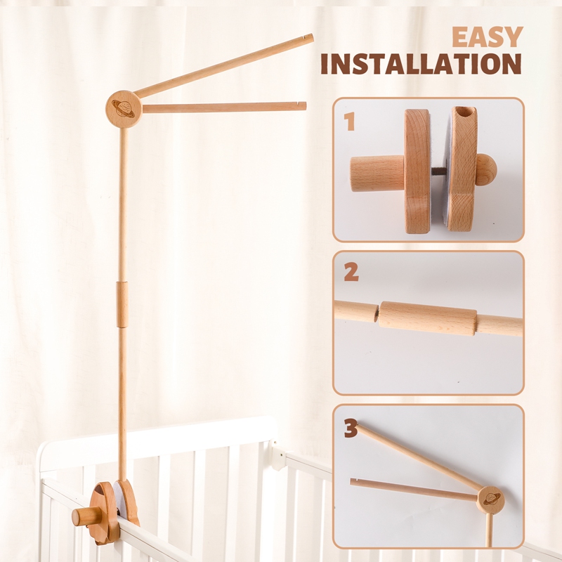 Braket bel tempat tidur kayu b - Baby Rattle Toy Set ulasan dan harga